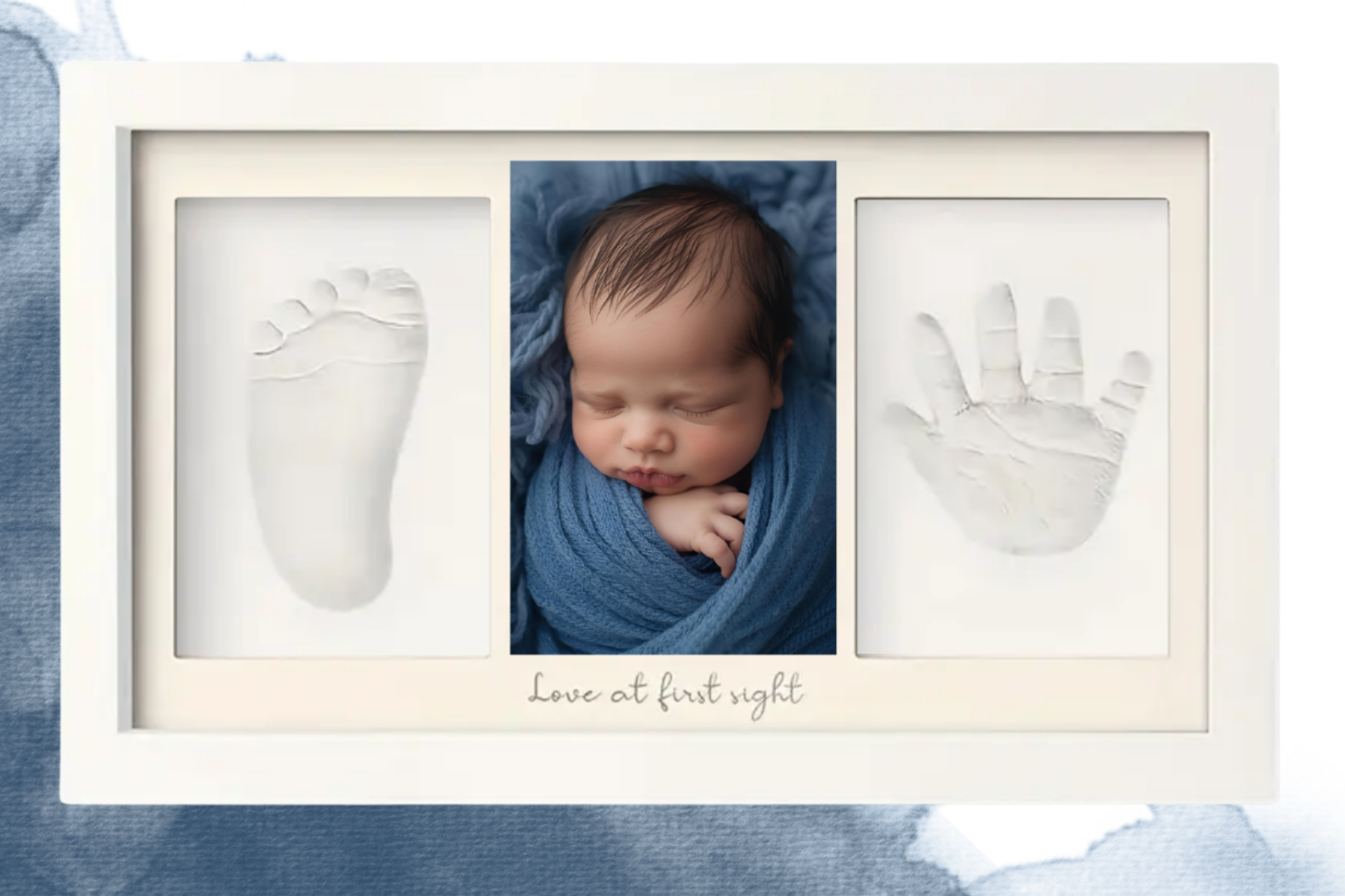 Personaliziran okvir z glino – odtis roke ali tačke – Anevira