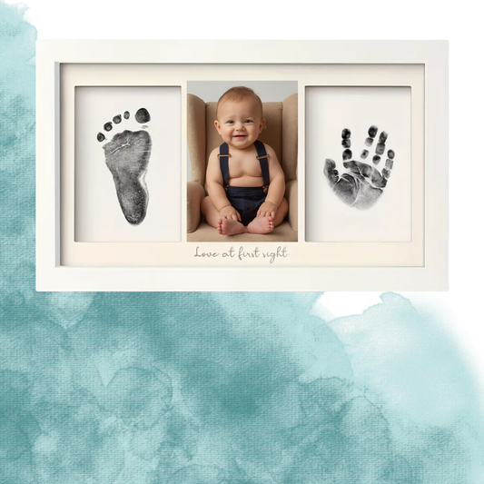 Bela različica okvirja z odtisom in črnilom – minimalističen dizajn – Anevira